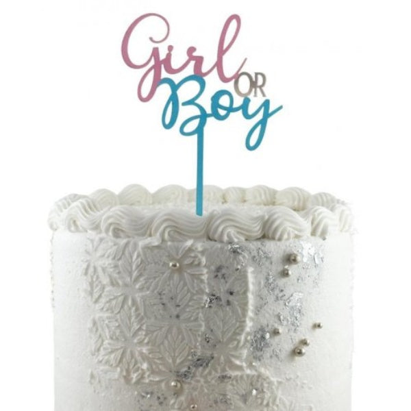 Girl or Boy Acrylic Cake Topper 2mm