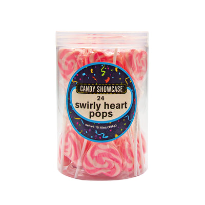 Pink Swirl Heart Pop 24pk 288g