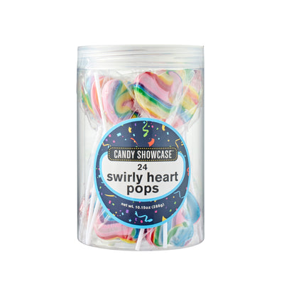 Rainbow Swirl Heart Pop 24pk 288g
