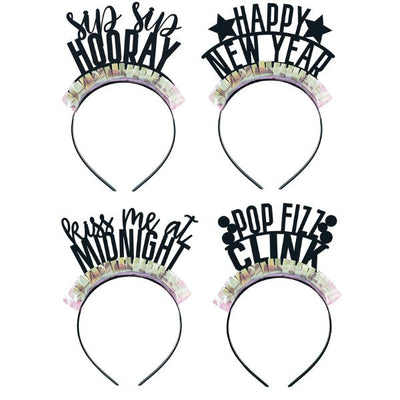 4pc Fringe New Year Headbands