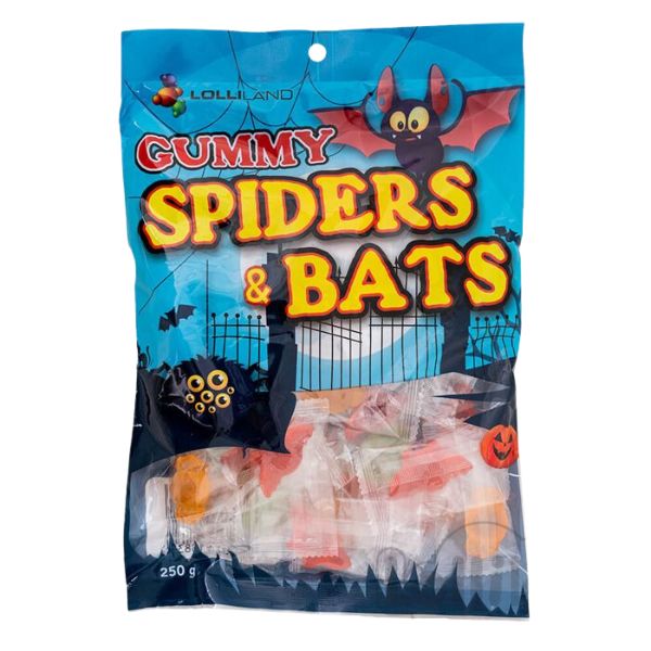 Halloween Gummi Spiders & Bats 250g