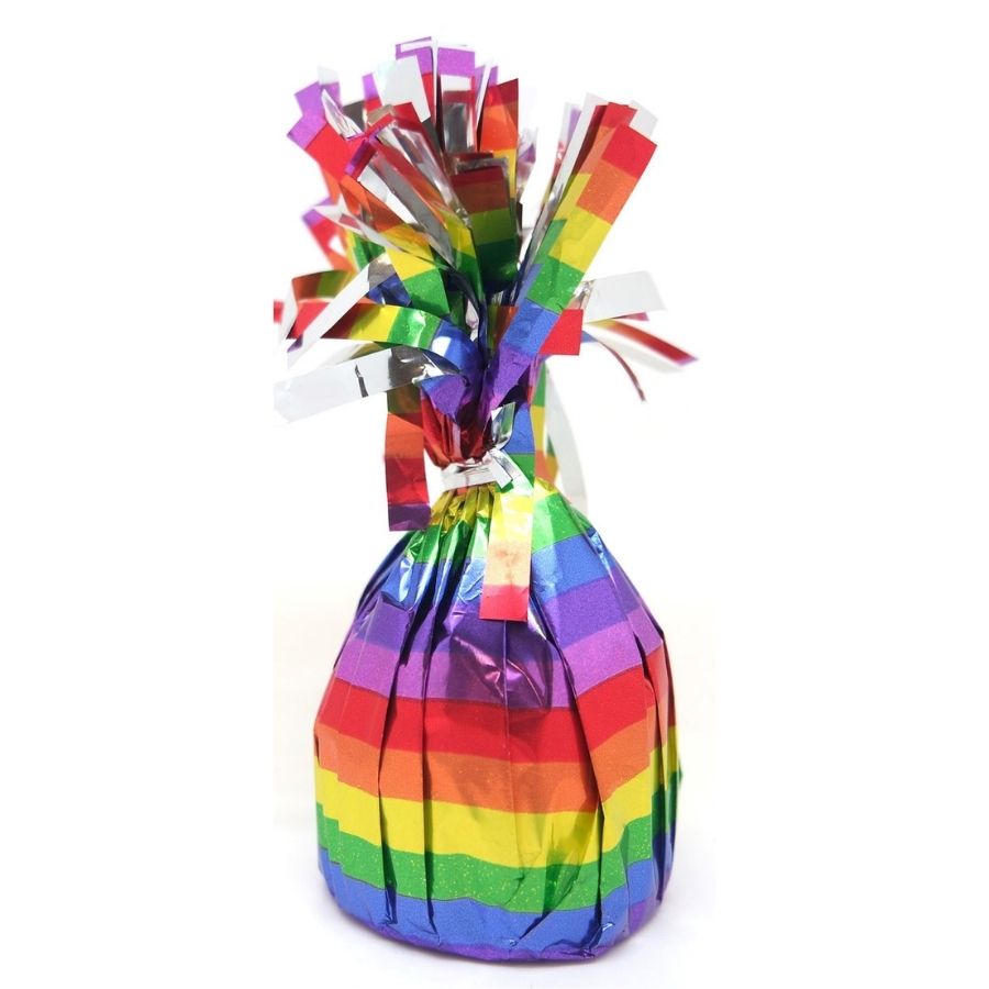 Rainbow Striped Foil Balloon Weight