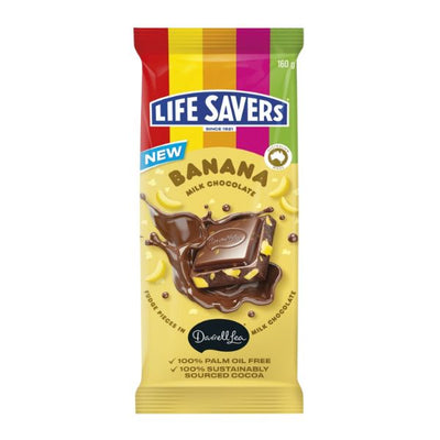 Life Savers Banana Milk Chocolate Block 160g