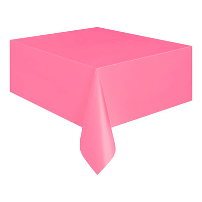 Hot Pink Plastic Rectangle Tablecover 137x274cm