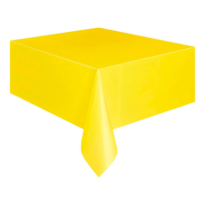 Yellow Plastic Rectangle Tablecover 137x274cm