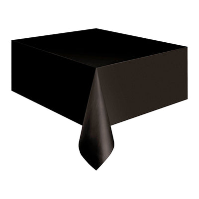 Black Plastic Rectangle Tablecover 137x274cm