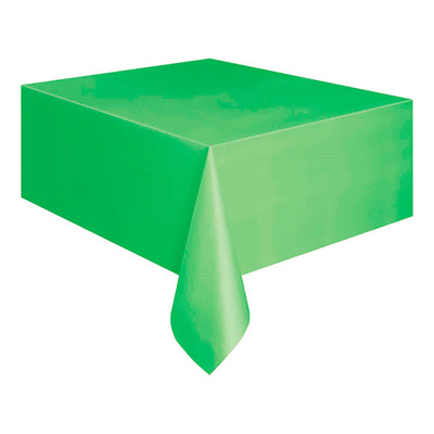 Lime Green Plastic Rectangle Tablecover 137x274cm