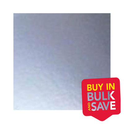 BULK 50pk 8in Square Compressed 3mm Cake Board - Silver