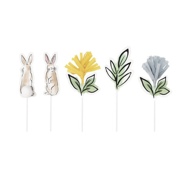 5pc Assorted Easter Themed Cake Topper