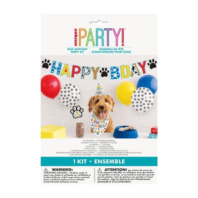 9pc Dog Birthday Party Kit