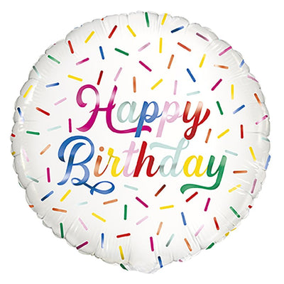 Sprinkle Happy Birthday 45cm Foil Balloon (18in)