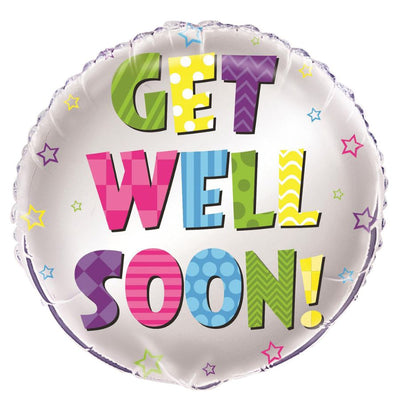 Bright Get Well Soon 45cm Foil Balloon (18in)