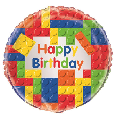 Building Blocks Birthday 45cm Foil Balloon (18in)