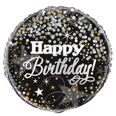 Glittering Birthday Happy Birthday 45cm Foil Balloon (18in)