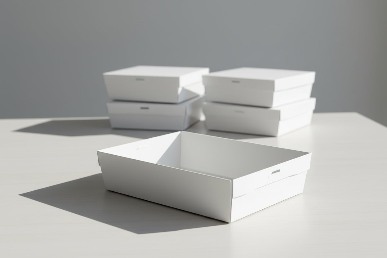 BULK 60pk Medium White Grazing Box with Clear PET lid (366x255x80mm)