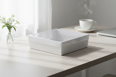 BULK 60pk Small Square White Grazing Box with Clear PET lid (180x180x80mm)