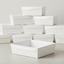 BULK 60pk Medium Square White Grazing Box with Clear PET lid (250x250x80mm)