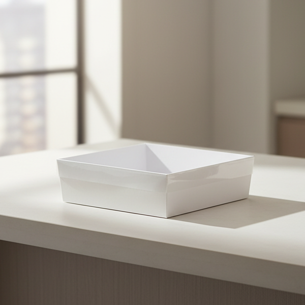 BULK 60pk Large Square White Grazing Box with Clear PET lid (280x280x80mm)