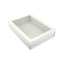BULK 60pkSmall White Grazing Box with Window Lid (255x155x80mm)