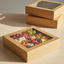 BULK 60pkSmall Square Kraft Grazing Box with Window Lid (180x180x80mm)