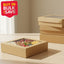 BULK 60pkMedium Square Kraft Grazing Box with Window Lid (250x250x80mm)