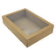 BULK 60pkLarge Kraft Grazing Box with Window Lid (560x255x80mm)