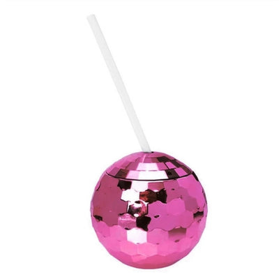 11cm Pink Disco Ball Cup 600ml