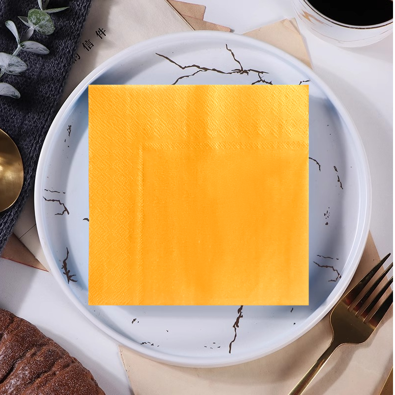 30pk Yellow Napkins 25x25cm
