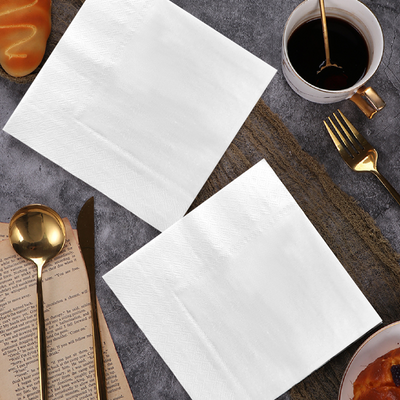 30pk White Napkins 25x25cm