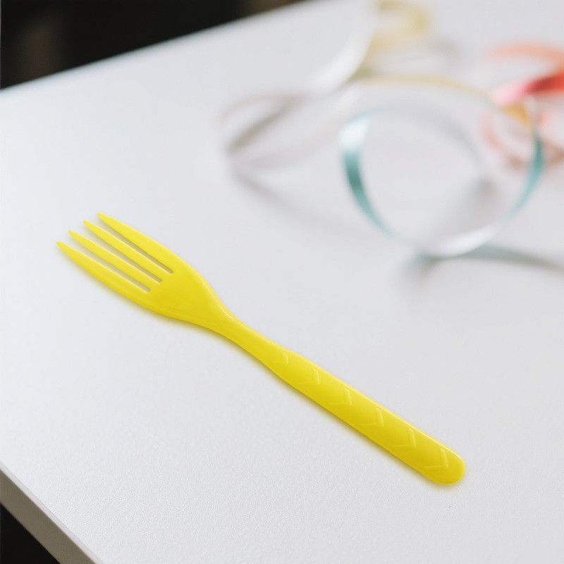 18pk Yellow Reusable Plastic Fork