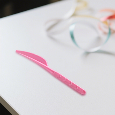 18pk Hot Pink Reusable Plastic Knife