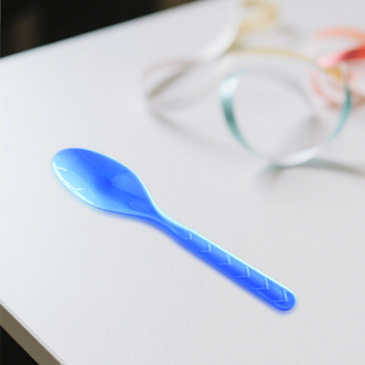 18pk Dark Blue Reusable Plastic Spoon