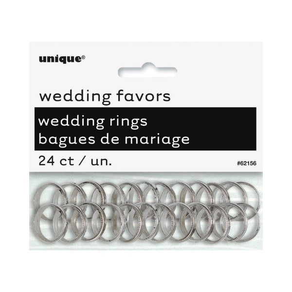 Silver Wedding Rings 24pk
