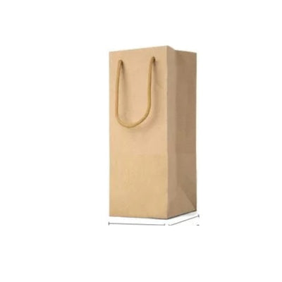 Small Kraft Wine Paper Bag 26x9.5x9.5cm