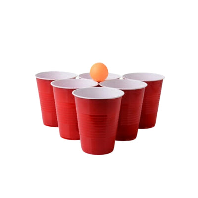 Beer Pong Drinking Game Set (10x 16oz Reusable Cups & 3 Balls)