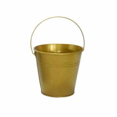 Gold Mini Galvanized Bucket 12cm