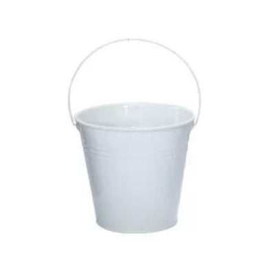 White Mini Galvanized Bucket 12cm