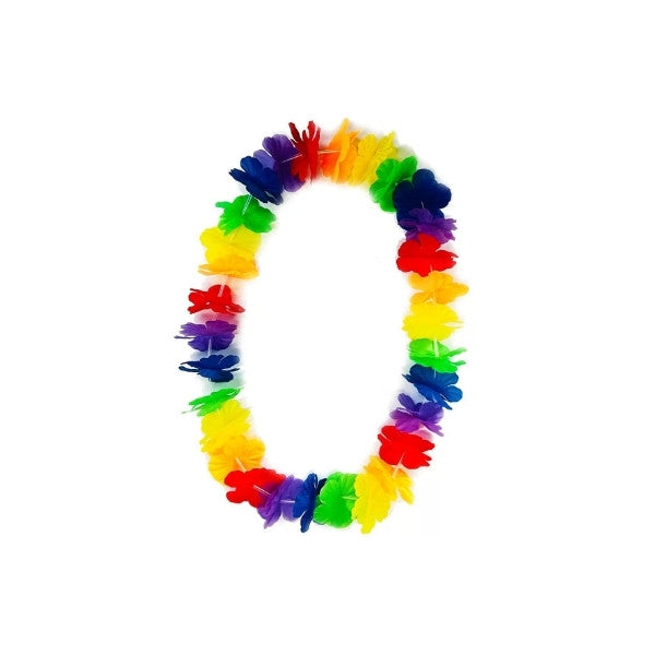 Rainbow Coloured Lei 50cm