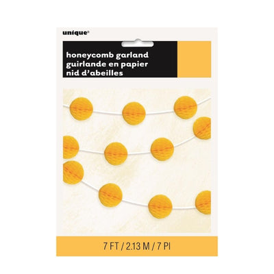 Sunflower Yellow Honeycomb Ball Garland 2.13m