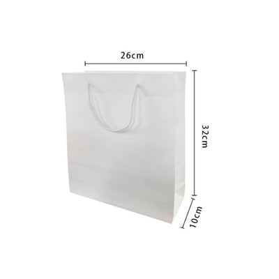 Medium White Paper Bag 26x10x32cm