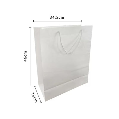 Extra Large White Paper Bag 34.5x18x46cm