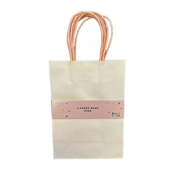 4pk Baby Pink Paper Bag 21x15x8cm