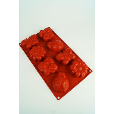 8 Cavity Butterfly Sunflower Silicone Cake & Chocolate Mould