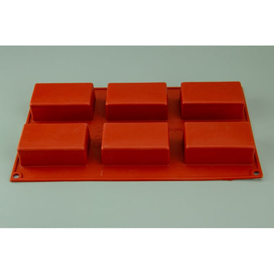 6 Cavity Rectangle Silicone Cake & Chocolate Mould