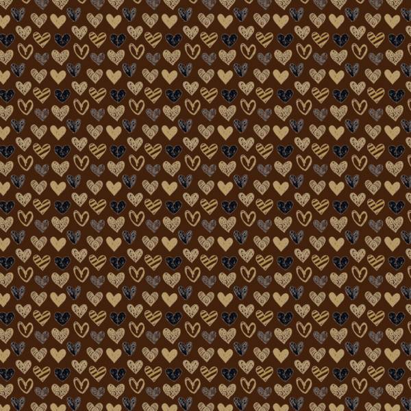 Black & Gold Hearts Roberts Chocolate Transfer Sheet 35x25cm