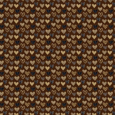 Black & Gold Hearts Roberts Chocolate Transfer Sheet 35x25cm