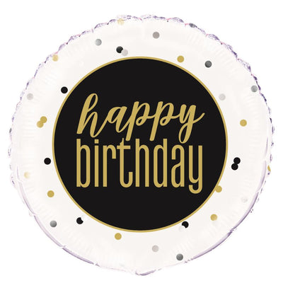 Metallic Birthday Happy Birthday 45cm Foil Balloon (18in)