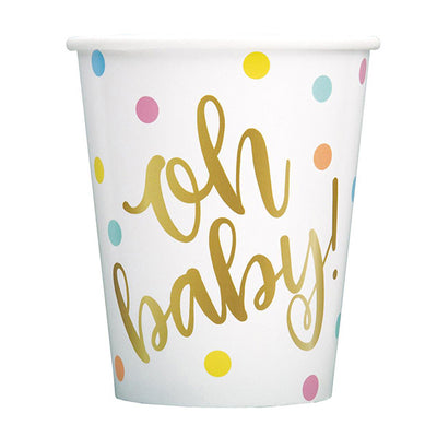 Oh Baby 9oz Paper Cups 8pk