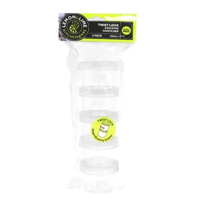 40ml Twist Lock Stacking Container 5pk