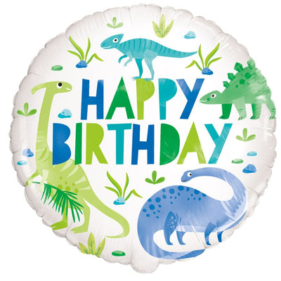 Dinosaur Happy Birthday 45cm Foil Balloon (18in)